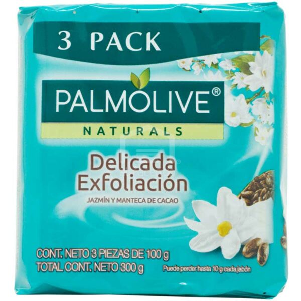 Jabo%CC%81n-en-Barra-Palmolive-Naturals-Delicada-Exfoliacion-_3-uds_-Front Jabón en Barra Palmolive Naturals Jazmín y Manteca de Cacao (3 uds)