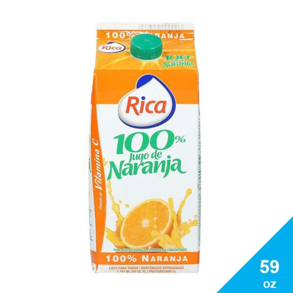 Jugo Naranja 100% Rica, 59 oz