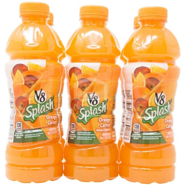 Jugo V8 Splash Naranja y Zanahoria, 64oz (6 Pack)