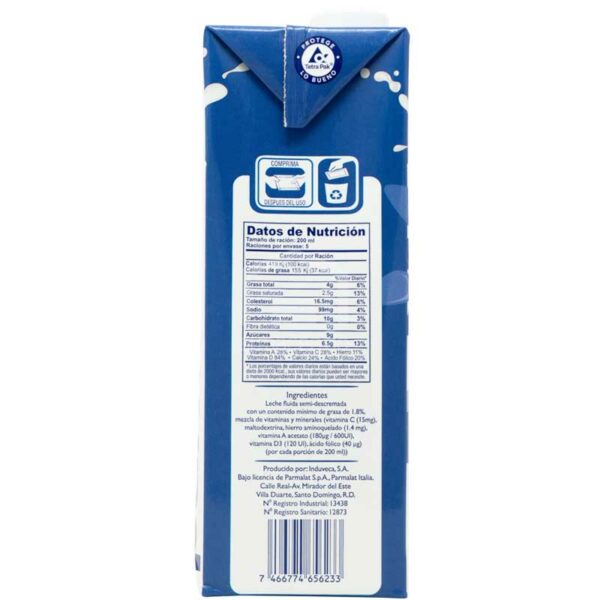 Leche Semidescremada Parmalat, 1L