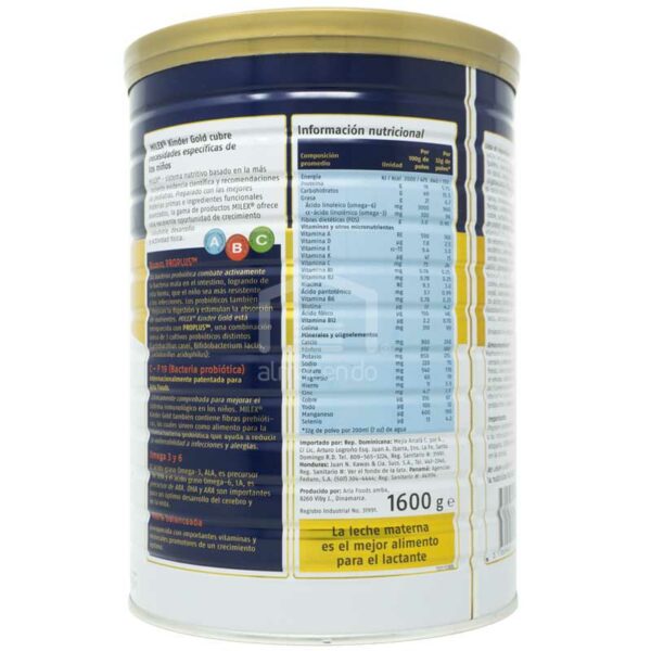 Leche Milex Kinder Gold, 1600 g
