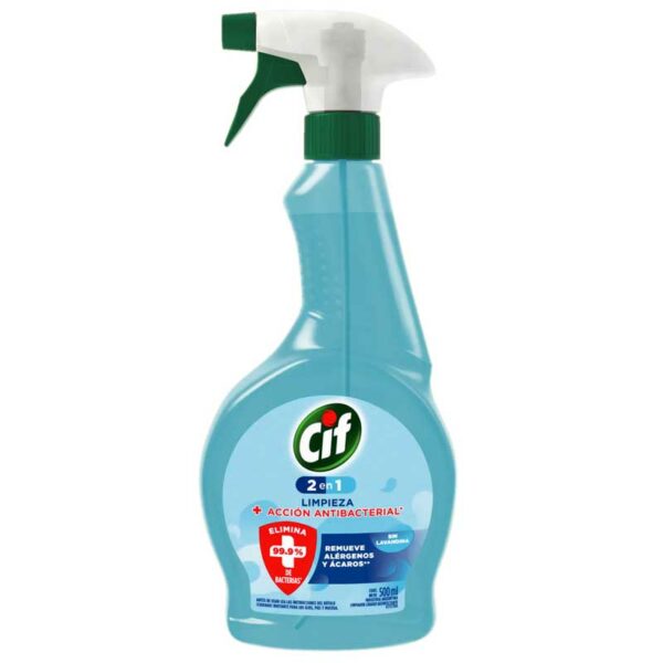 Limpiador Líquido Cif 2 en 1 Limpieza + Acción Antibacterial, 500 ml