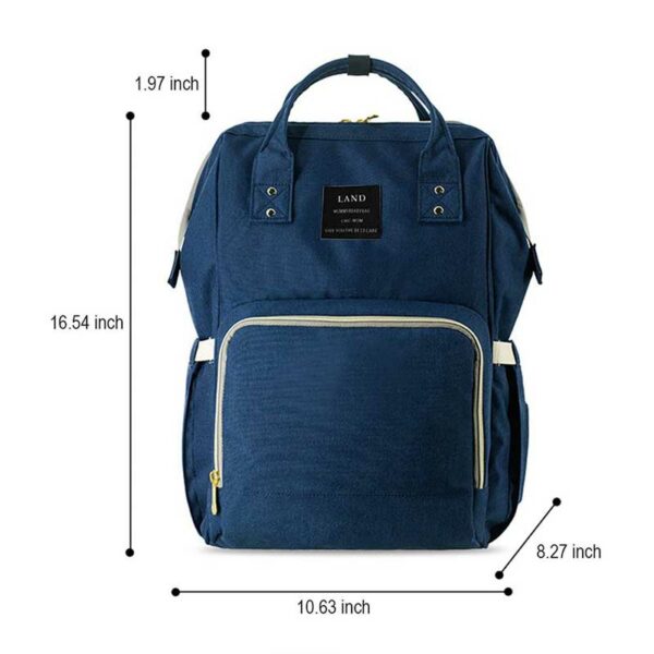 Mochila de Pañales Impermeable LAND Color Azul