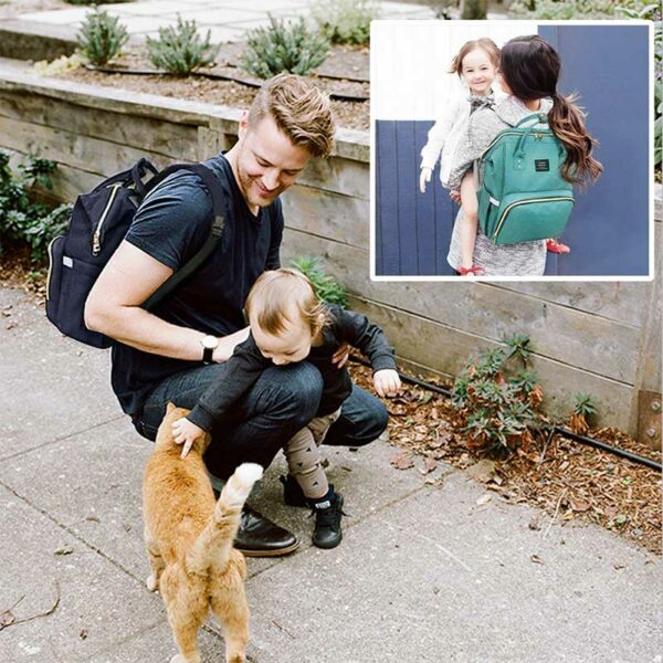 Mochila de Pañales Impermeable LAND Color Azul