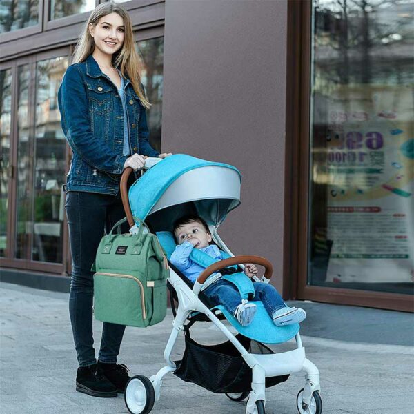 Mochila de Pañales Impermeable LAND Color Verde