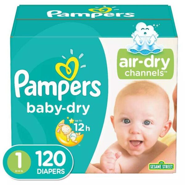 Pañales Pampers Baby-Dry No. 1, (120 uds)