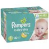 Pañales Pampers Baby-Dry No. 1, (120 uds)