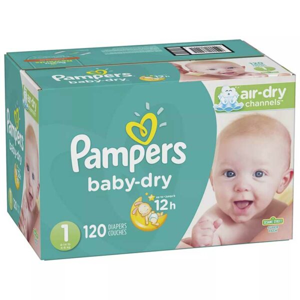 Pañales Pampers Baby-Dry No. 1, (120 uds)