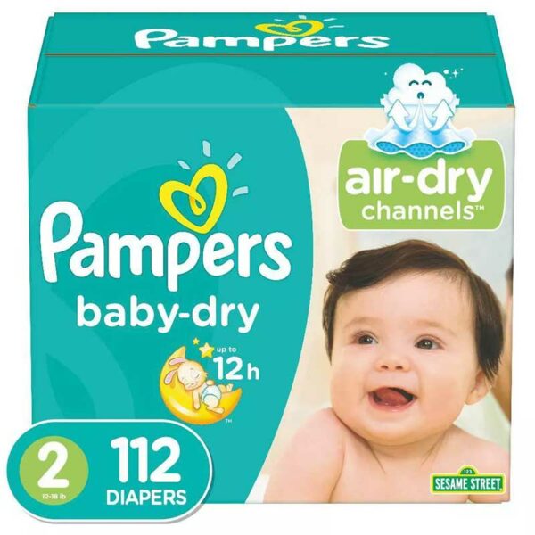 Pañales Pampers Baby-Dry No. 2, (112 uds)