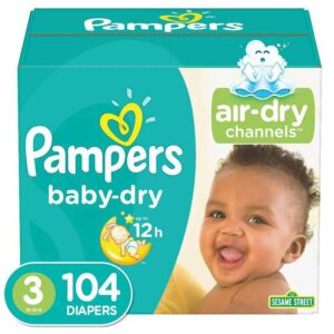 Pañales Pampers Baby-Dry No. 3, (104 uds)