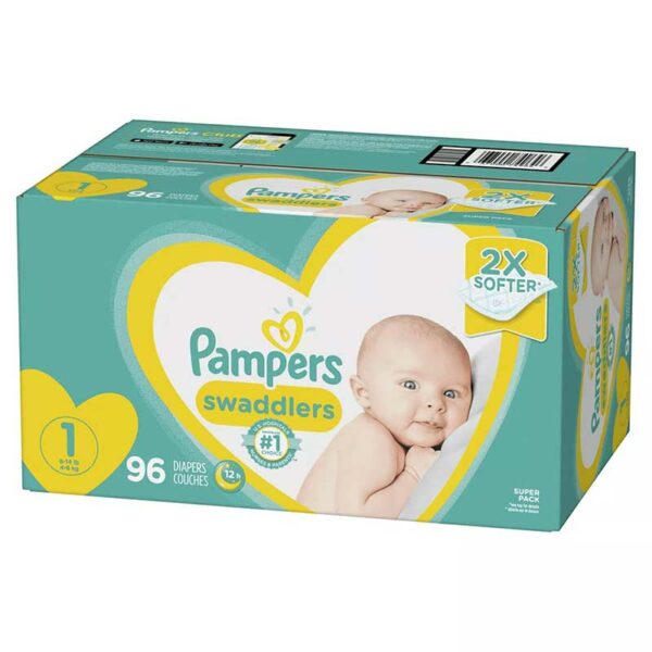 Pañales Pampers Swaddlers No. 1, Caja (96 uds)