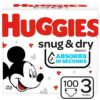 Pañales Huggies Snug & Dry No. 3 Caja (100 uds)