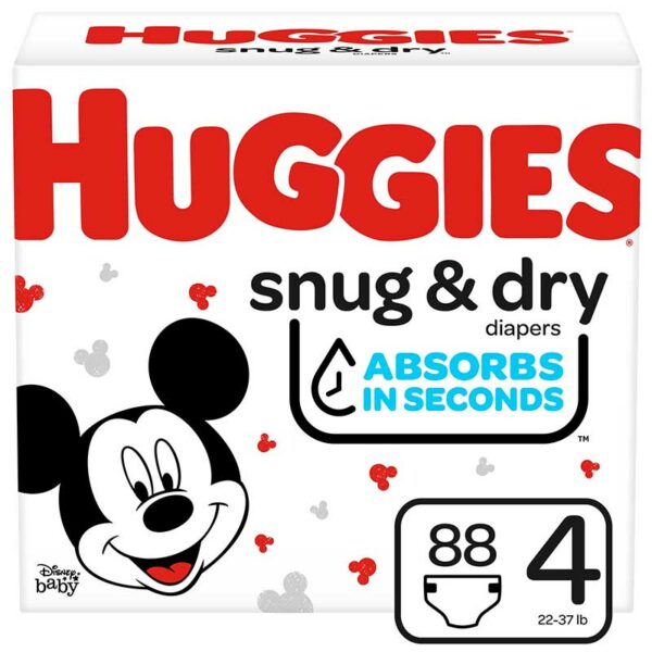 Pañales Huggies Snug & Dry No. 4 Caja (88 uds)
