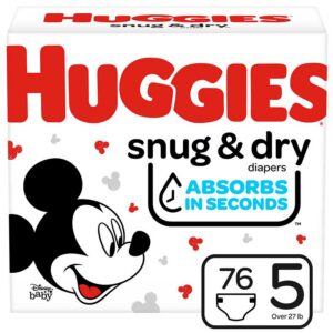 Pañales Huggies Snug & Dry No. 5, Caja (76 uds)
