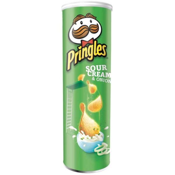 Papas Fritas Pringles Sabor a Crema y Cebolla, 124 g