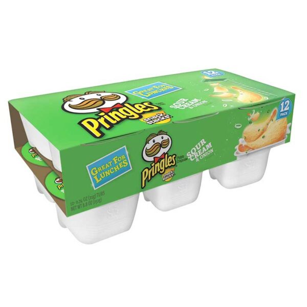 Papas Fritas Pringles Sabor a Crema y Cebolla, 21 g (12 uds)