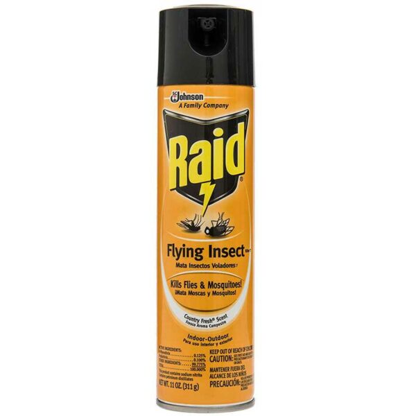 Pesticida Raid Mata Insectos Voladores Fresco Aroma Campestre, 11 oz