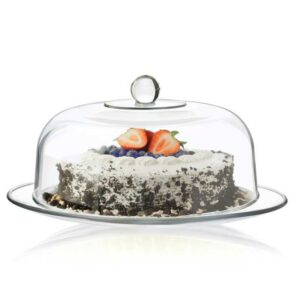 Plato de Cristal + Campana para Pastel Libbey