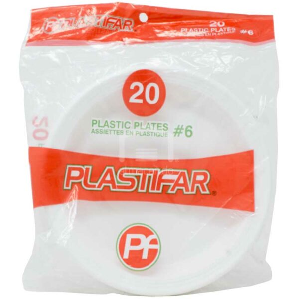 Platos Plásticos Desechables No.6 Plastifar (20 uds)