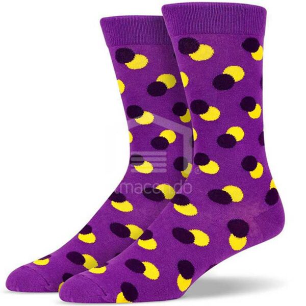 Medias Soxy Purple Yellow Black Dots