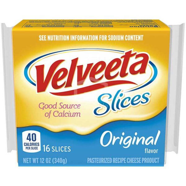 Queso Original Rebanadas Individuales Velveeta, 12 oz (16 uds)
