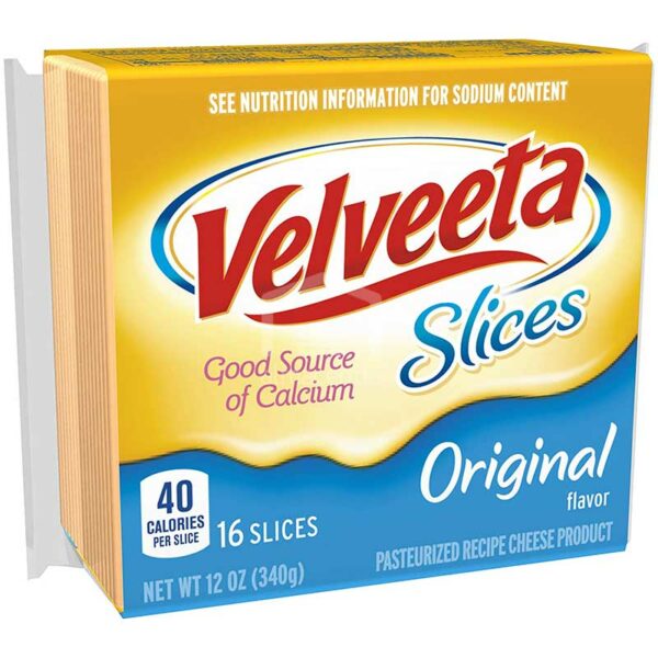Queso Original Rebanadas Individuales Velveeta, 12 oz (16 uds)