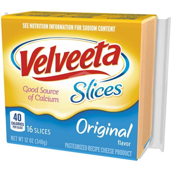 Queso Original Rebanadas Individuales Velveeta, 12 oz (16 uds)