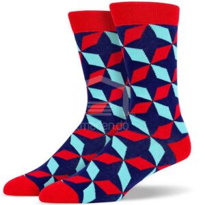 Medias Soxy Red Teal Small Diamonds