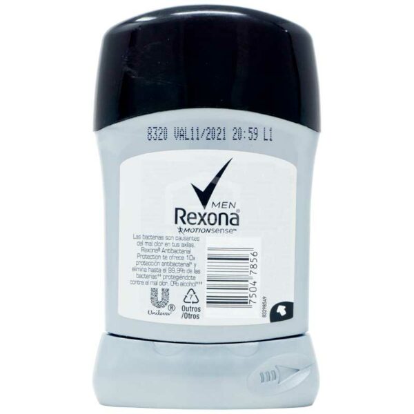 Rexona Hombre Antitranspirante Barra Antibacterial, 50 g