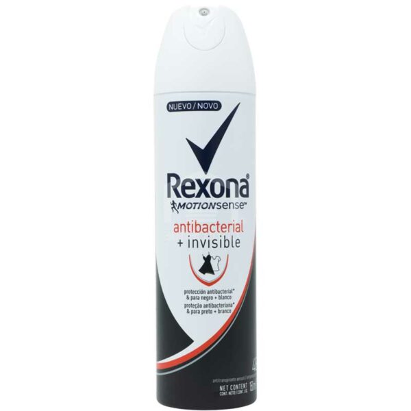 Rexona Mujer Antitranspirante Aerosol Antibacterial + Invisible, 150 ml