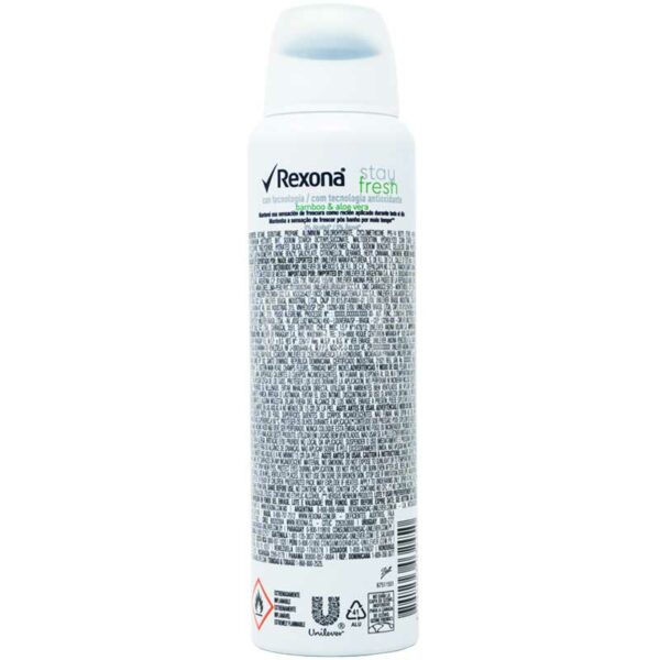 Rexona Mujer Antitranspirante Aerosol Stay Fresh Bamboo y Aloe Vera, 150 ml