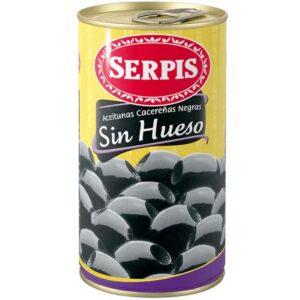 Serpis Aceitunas Cacereñas Negras Sin Hueso, 350 g