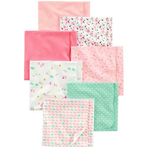 Set de Sábanas (Mantas) Simple Joys en Algodón Estampado Tonos Rosados, 7 uds