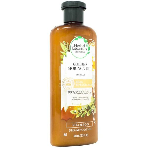 Shampoo-Bio-Herbal-Essences-Renovar-Aceite-de-Moringa-de-Oro_-400ml-Turn Shampoo Pelo Suave Herbal Essences Golden Moringa Oil, 400 ml