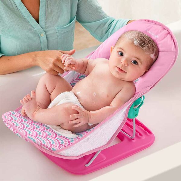 Silla de Baño para Bebés Summer Infant Deluxe Estampado Rosado