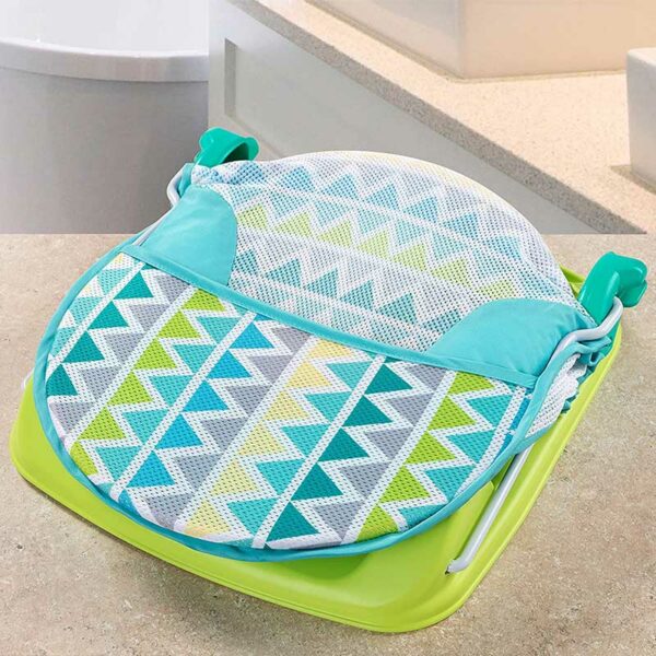 Silla de Baño para Bebés Summer Infant Deluxe Estampado Verde y Azul