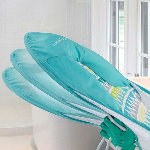 Silla de Baño para Bebés Summer Infant Deluxe Estampado Verde y Azul
