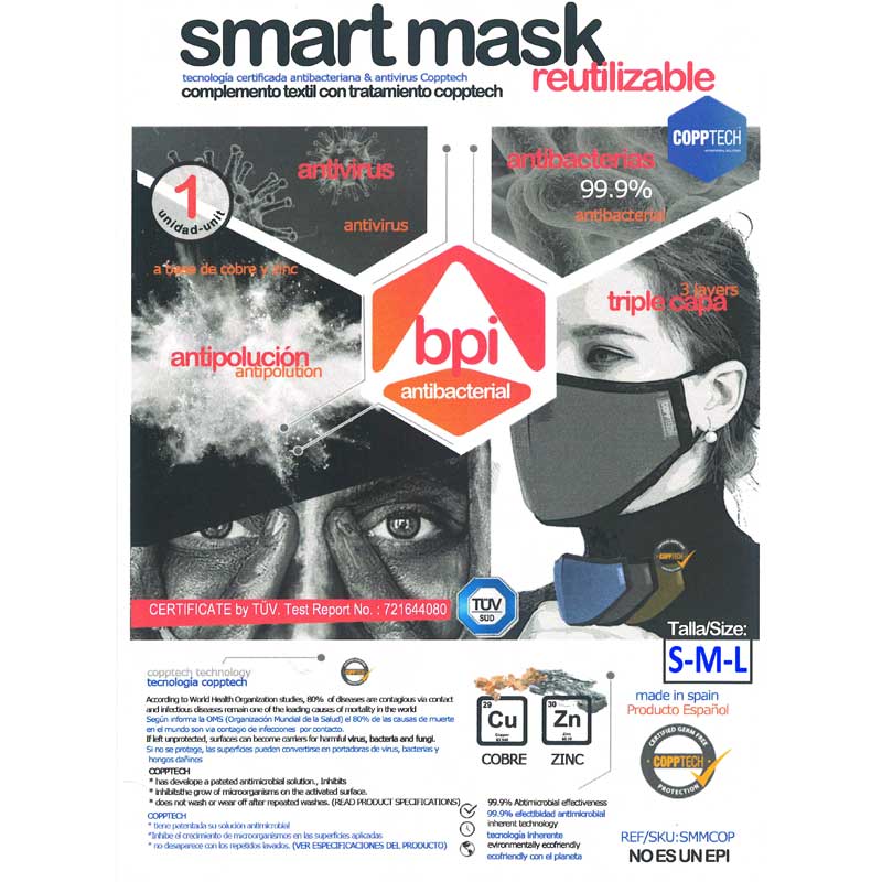 Smart Mask CoppTech | Compra en línea - almacen.do
