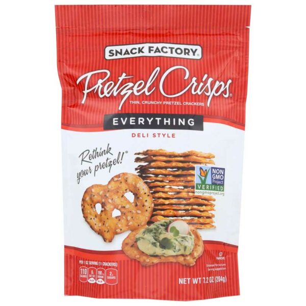 Snack Factory Pretzel Crisps Everything, 7.2 oz