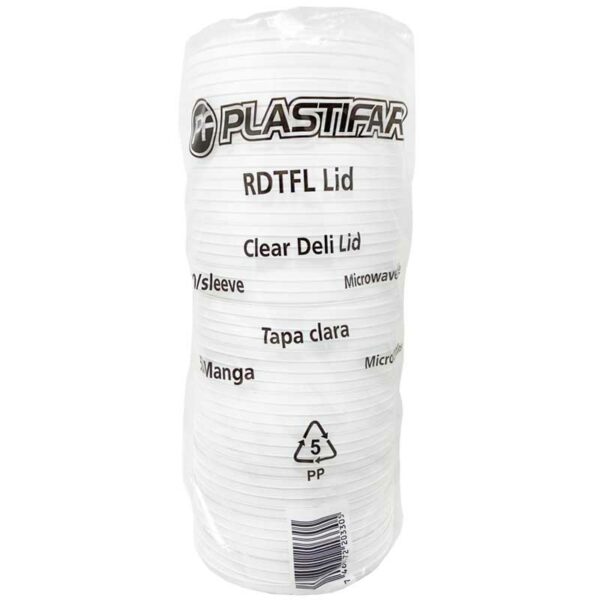 Tapa Envase Deli 6, 8, 16, 24, 32 oz Blanco (50 uds)