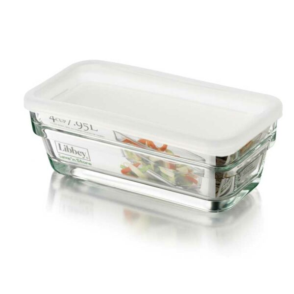 Tazón Rectangular Libbey Save 'n Serve, 30.9 oz