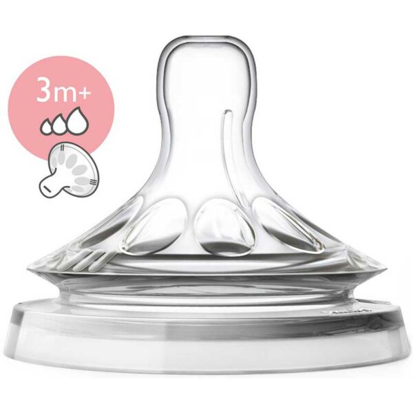 Tetina Philips Avent Natural Flujo Variable 3m+, 2 uds