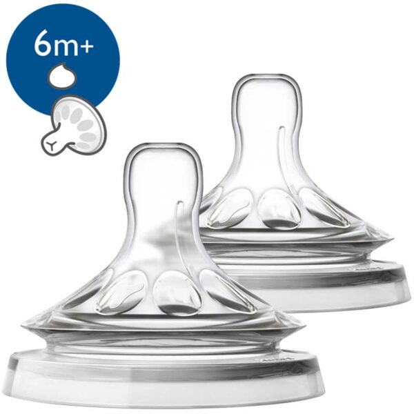 Tetina-Philips-Avent-Natural-para-Li%CC%81quidos-ma%CC%81s-Espesos-6m_-2-uds-Front Tetina Philips Avent Natural para Líquidos más Espesos 6m+, 2 uds