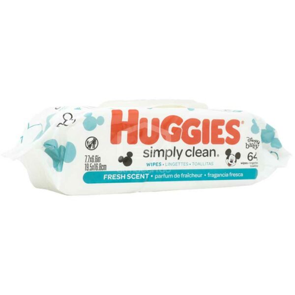 Toallitas Húmedas Huggies Simply Clean Fragancia Fresca, (64 uds)