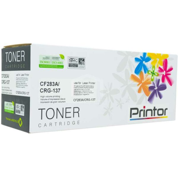 Toner Compatible con Impresora Láser HP & Canon, CF283A/CRG-137