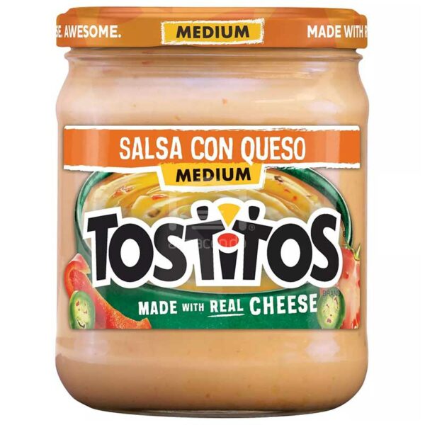 Tostitos Medium Salsa Con Queso, 15 oz