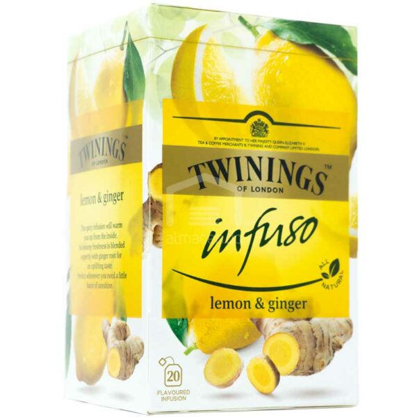 Té de Infusión de Limón y Jengibre Twinings, 20 uds
