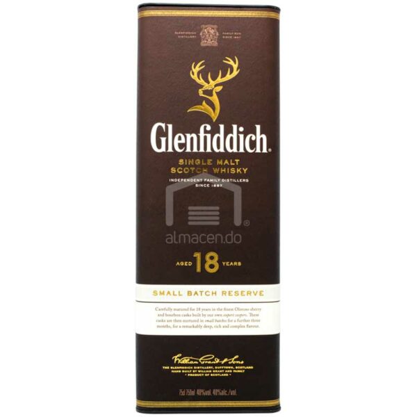 Whisky Escosés Glenfiddich 18 Años, 750 ml