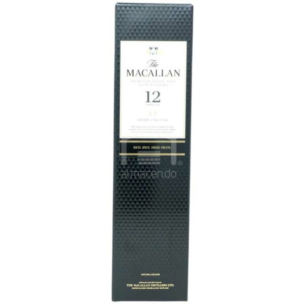Whisky The Macallan Sherry Oak 12 Años, 750 ml