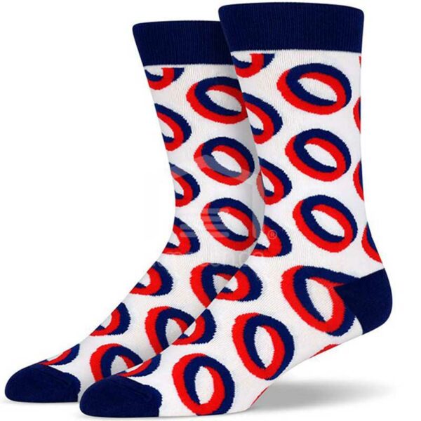 White-Red-Blue-Circle Medias Soxy White Red Blue Circle